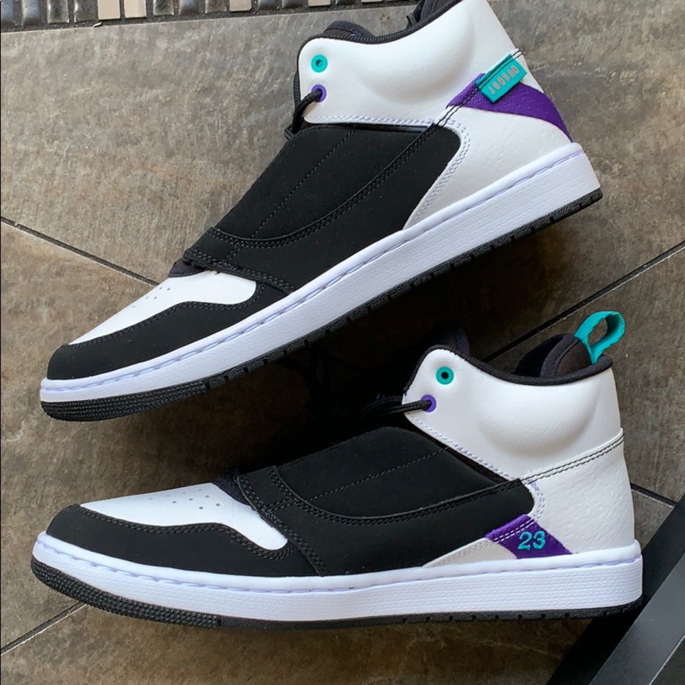 JORDAN FADE-AWAY BLACK/TURBO GREEN-WHITE MEN’S - Picture 13 of 16